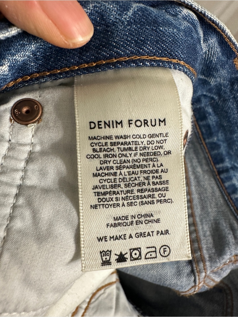 Denim forum Farrah Blue High Rise Wide-Leg Jeans - Picture 5 of 6